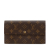 Louis Vuitton B Louis Vuitton Brown Monogram Canvas Canvas Monogram Sarah Long Wallet France