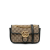 Gucci B Gucci Brown Beige with Black Canvas Fabric Mini GG Marmont Matelasse Flap Italy