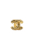 Chanel B Chanel Gold Gold Plated Metal CC Quilted Brooch France