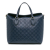 Gucci B Gucci Blue Dark Blue Calf Leather Guccissima Linea A Fold Over Satchel Italy