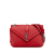 Saint Laurent B Saint Laurent Red Sheepskin Leather Leather Sheepskin Chevron Monogram Shoulder Bag Italy