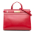 Saint Laurent AB Saint Laurent Red Calf Leather Small Manhattan Shopper Satchel Italy