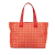 Chanel B Chanel Orange Dark Orange with Red Nylon Fabric New Travel Line Tote Italy