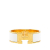 Hermès B Hermès White with Gold Enamel Other Wide Clic Clac H Bracelet PM France