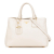 Prada B Prada White Calf Leather Vitello Daino Satchel Italy