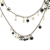 Chanel AB Chanel Silver Silver Metal Faux Pearl Beaded CC Gingham Bow Charms Necklace Italy