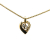 Christian Dior AB Dior Gold Gold Plated Metal CD Heart Rhinestone Pendant Necklace Germany