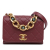 Chanel AB Chanel Red Bordeaux Lambskin Leather Leather Mini Quilted Lambskin Pearl Chain Flap Italy