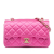 Chanel B Chanel Pink Satin Fabric Mini Rectangular Classic Single Flap Italy