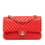 Chanel AB Chanel Red Lambskin Leather Leather Medium Classic Chevron Lambskin Double Flap France