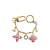 Louis Vuitton B Louis Vuitton Gold Gold Plated Metal Blooming Flowers Bag Charm and Key Holder Italy