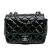 Chanel B Chanel Black Patent Leather Leather Mini Square Classic Patent Single Flap France