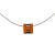 Hermès B Hermès Silver with Orange Palladium Metal Plated Cage dH Cube Necklace France