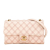 Chanel AB Chanel Pink Light Pink Calf Leather Small skin Triple Stitched Flap Italy