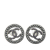 Chanel AB Chanel Silver Platinum Metal Ruthenium Pearl CC Round Push Back Earrings France