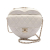 Chanel AB Chanel White Ivory Lambskin Leather Leather Large Lambskin CC in Love Heart Crossbody France