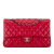 Chanel AB Chanel Red Lambskin Leather Leather Medium Classic Lambskin Double Flap France