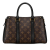 Louis Vuitton B Louis Vuitton Brown with Black Monogram Canvas Canvas Monogram Soufflot BB France