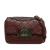 Chanel B Chanel Red Burgundy Calf Leather Aged skin CC Square Flap Italy