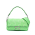 Fendi B Fendi Green Calf Leather Zucca Embossed Stitched Baguette Satchel Italy