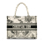 Christian Dior B Dior White Canvas Fabric Small Zodiac Book Tote Italy