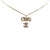 Chanel B Chanel Gold Gold Plated Metal CC Bow Crystal Pendant Necklace Italy