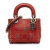 Christian Dior B Dior Red Calf Leather Mini Embossed skin Cannage Studded Lady Dior Italy