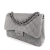 Chanel Jumbo Classic Double Flap Grey Caviar Leather Silver