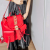 Moschino Leather Red Backpack