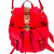 Moschino Leather Red Backpack