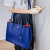 Prada Double Medium Saffiano Leather Blue Bag