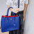 Prada Double Medium Saffiano Leather Blue Bag