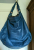 Gerard Darel Huge duck blue leather bag + matching pouch