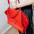 Celine Trapeze Medium Leather Red Bag