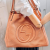 Gucci Soho Medium Leather Metallic Orange Shoulder Bag