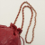 Chanel Mini Drawstring Bucket 1986-1988 Red Quilted Lambskin Gold