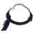 Lanvin necklace in smokey crystal and zircon on black silk