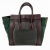 Celine Luggage Medium Leather Tote Bag Brown & Green