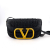 Valentino Supervee Black Raffia Shoulder Bag