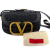 Valentino Supervee Black Raffia Shoulder Bag