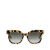 Prada AB Prada Brown with Green PVC Plastic Square Tinted Sunglasses Italy