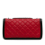 Chanel AB Chanel Red with Black Lambskin Leather Leather Medium Lambskin Graphic Flap Italy