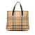 Burberry B Burberry Brown Beige Canvas Fabric House Check Tote Italy