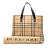 Burberry B Burberry Brown Beige Canvas Fabric House Check Tote Italy