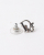 Christian Dior Logo Silver-toned Earrings