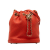 Chanel B Chanel Red Lambskin Leather Leather CC Quilted Lambskin Bucket Italy