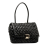 Bottega Veneta AB Bottega Veneta Black Calf Leather Medium Intrecciato Foulard Rumple Shoulder Bag Italy