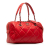 Chanel AB Chanel Red Calf Leather Small Aged skin Express Bowling Satchel Italy