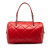 Chanel AB Chanel Red Calf Leather Small Aged skin Express Bowling Satchel Italy