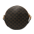 Celine AB Celine Brown Coated Canvas Fabric Triomphe Round Purse on Strap Italy